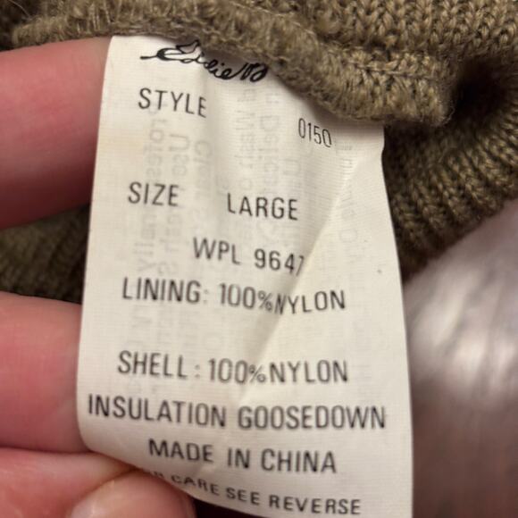 Vintage Eddie Bauer Goose Down Mittens Large Premium Quality Men's - Picture 4 of 4